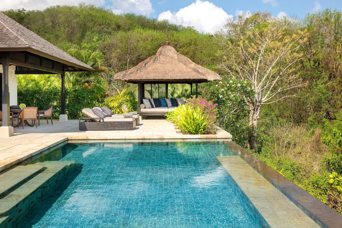 Ocean Front Two Bedroom Pool Villa | Premium bedding, free minibar, in-room safe, desk