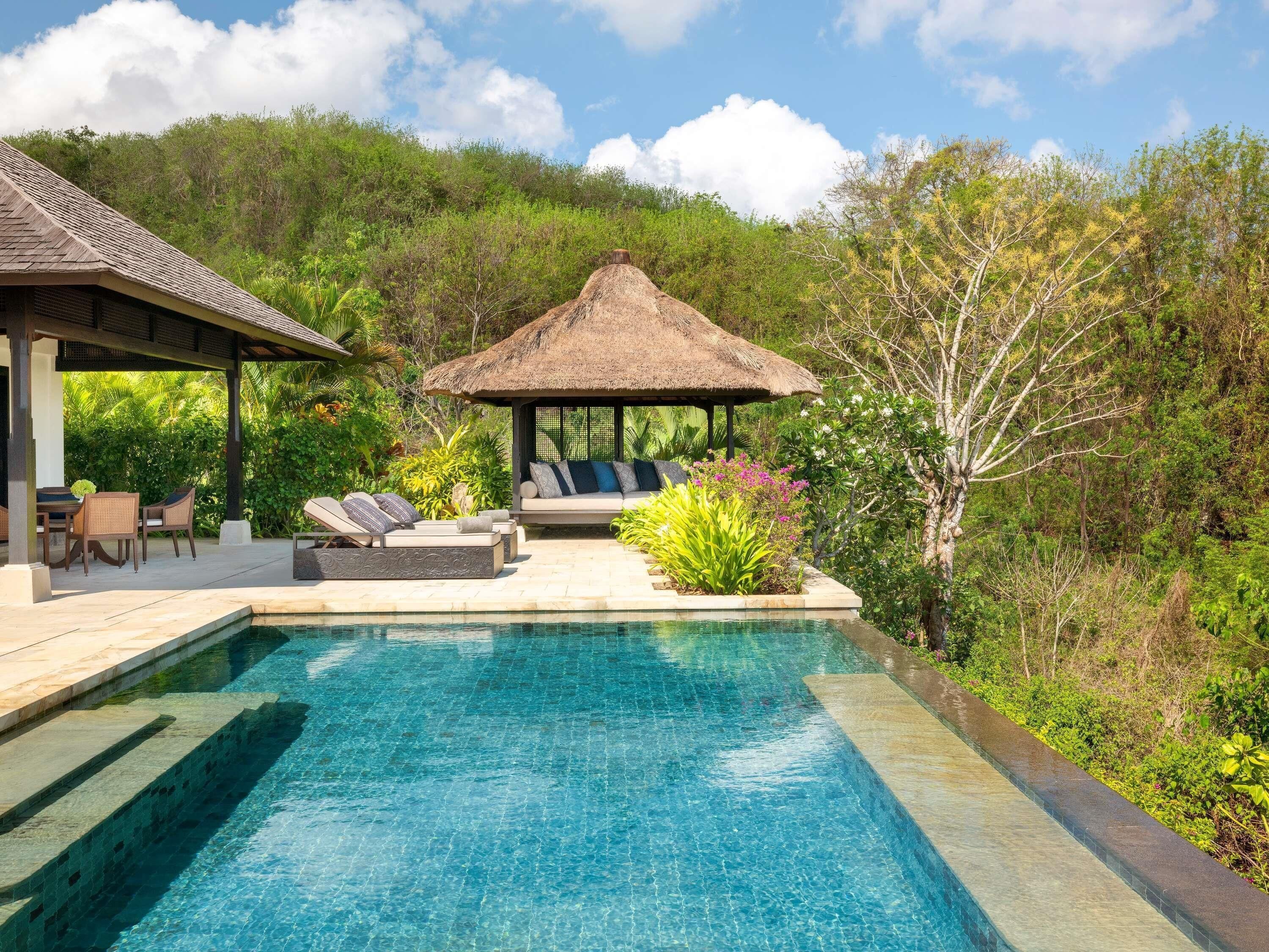 Ocean Front Two Bedroom Pool Villa | Premium bedding, free minibar, in-room safe, desk