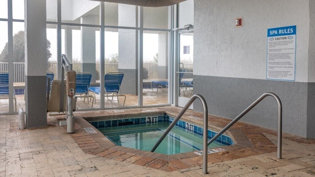 A heated pool