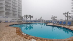 A heated pool