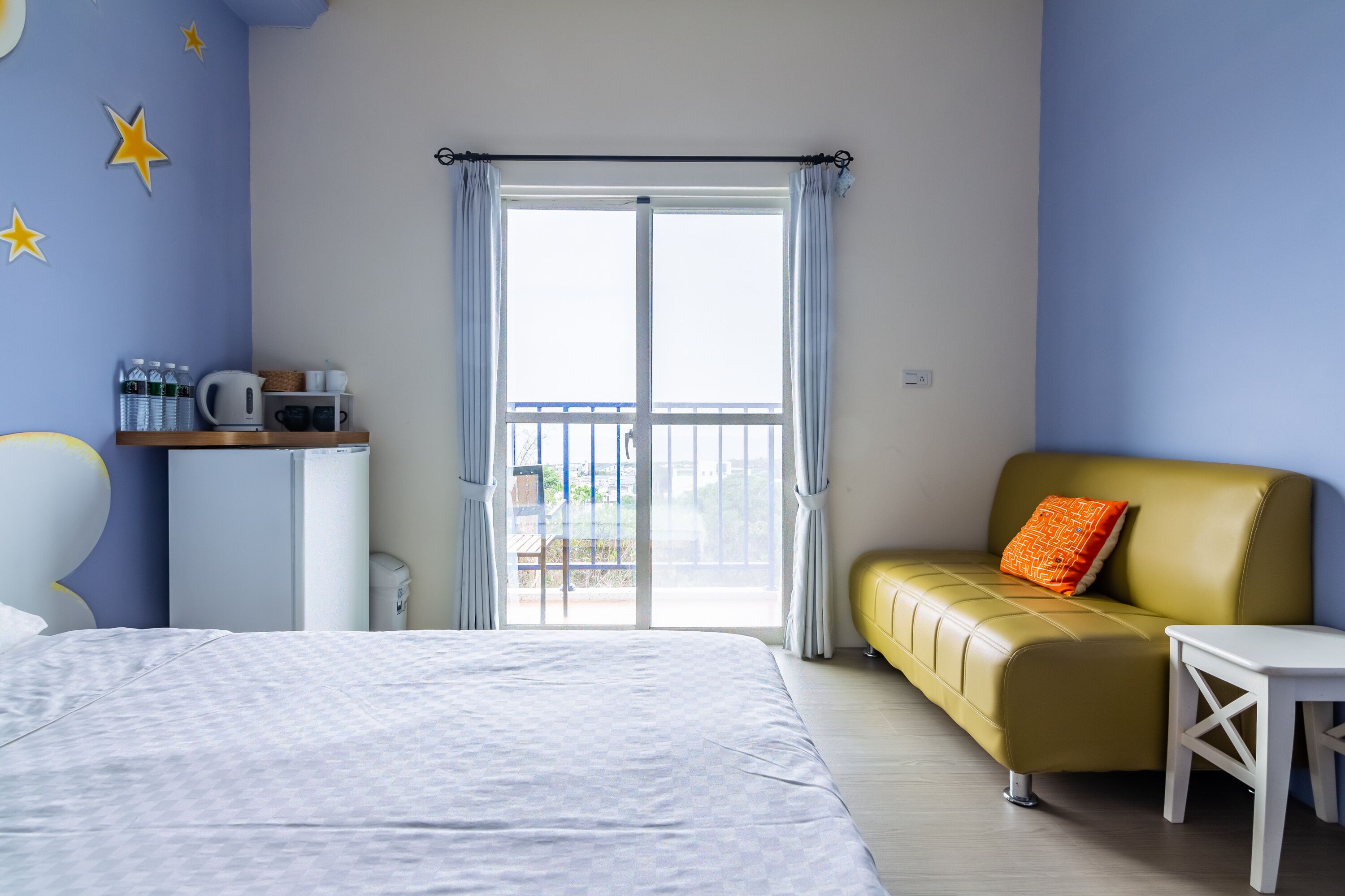 Firemannsrom, balkong, havutsikt | Utsikt fra rommet