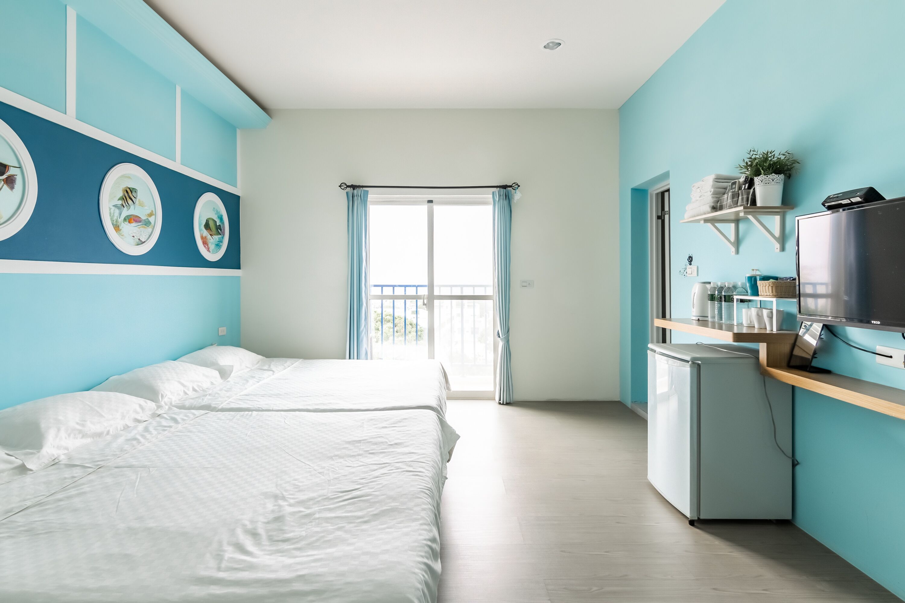 Habitación, balcón, vistas al mar | Cortinas opacas, wifi gratis, ropa de cama