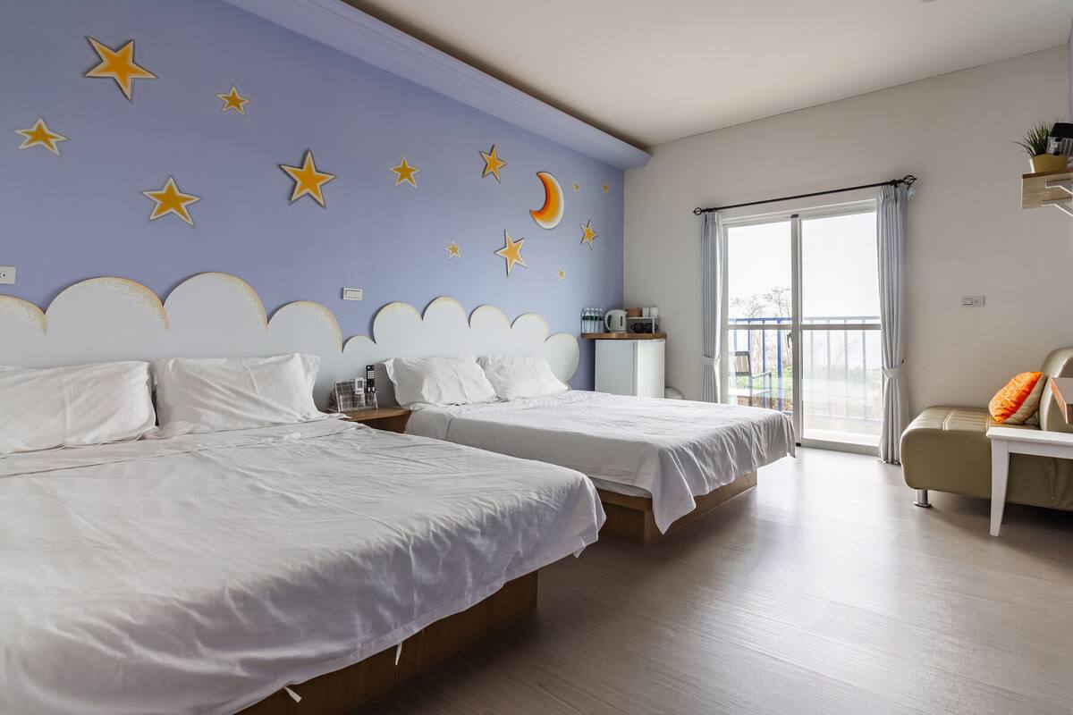 Quadruple Room, Balcony, Ocean View | Blackout drapes, WiFi (free), bed sheets