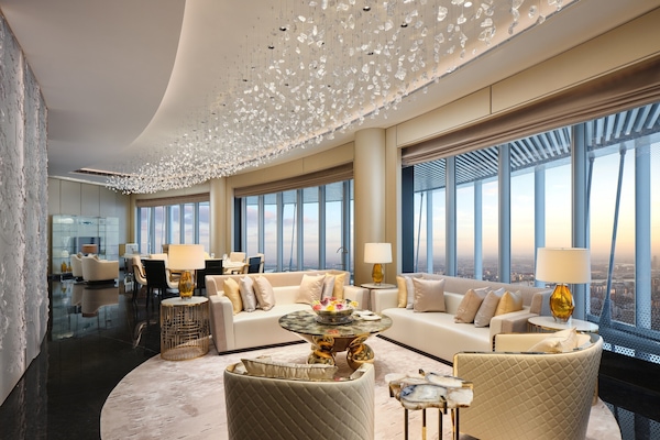 Shanghai Suite | Premium bedding, down comforters, pillowtop beds, free minibar items