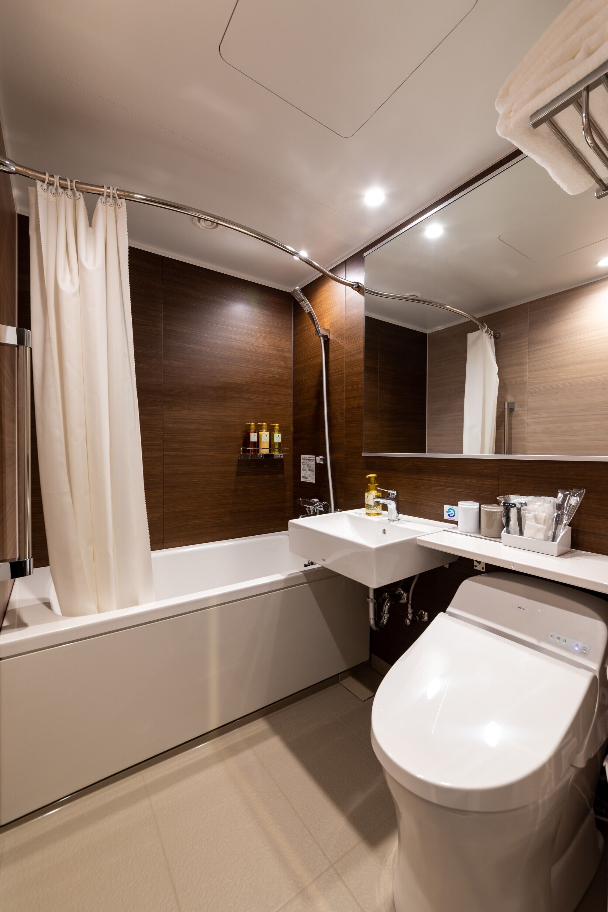 free toiletries, hair dryer, slippers, bidet