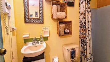 Apartment, 1 Bedroom, Smoking, Patio | Bathroom | Combined shower/bathtub, shampoo