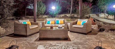 Villa, 2 chambres, fumeur, piscine privée | Terrasse/patio