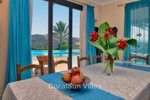 Villa, 5 Bedrooms, Smoking, Private Pool | Dining - Amazing Luxury Villa, Enormous Heated Pool Jacuzzi, Gym, Games Room In Paphos, (Argaka)