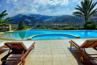Amazing Luxury Villa, Enormous Heated Pool Jacuzzi, Gym, Games Room In Paphos,