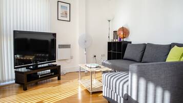 Apartment, 2 Bedrooms | Living area | 46-inch flat-screen TV with digital channels, TV, Netflix