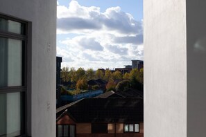 Stunning views of a residential area with a mix of modern and traditional architecture.