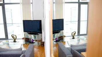Apartment, 2 Bedrooms | Living area | 46-inch flat-screen TV with digital channels, TV, Netflix