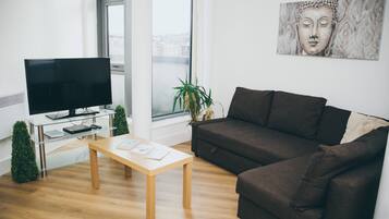 Apartment, 2 Bedrooms | Living room | 46-inch TV with satellite channels, Netflix, streaming services