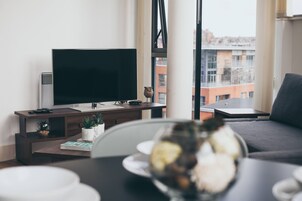 Apartment, 2 Bedrooms | Living area | 46-inch flat-screen TV with digital channels, TV, Netflix