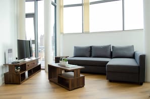 Huoneisto, 2 makuuhuonetta | Olohuone | Taulutelevisio, Netflix, suoratoistopalvelut