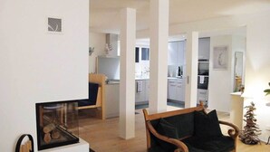 Apartment, 3 Bedrooms, Balcony, Mountain View | Living room - Luxurious And Beautifully Designed Apartment In Saint Moritz - Lets get Cosy (St. Moritz)