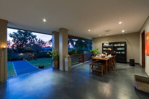 Villa, 3 Bedrooms, Balcony | Dining room - The Uma Villa Canggu (Canggu)