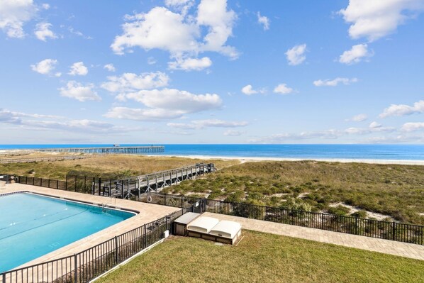 Condo, 2 Bedrooms | Pool | Outdoor pool - Oceanfront Beach Condo with Private Balcony, Short Walk to Pool and Beach by RedAwning (Fernandina Beach)
