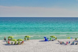 On the beach, snorkeling, windsurfing