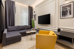 Apartamento premium | Sala de estar | Smart TV