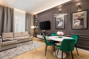 Apartamento superluxo | Área de estar | Smart TV