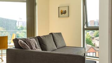 Apartment, 2 Bedrooms | Living area | 46-inch flat-screen TV with digital channels, TV, Netflix