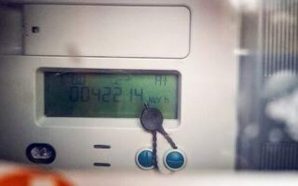 A digital display with numbers and a control knob. - 6 Person Holiday Home in Albaek (Jerup)