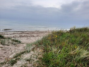 A beach with sand and sparse vegetation. - 5 Star Holiday Home in Sydals (Sydals)