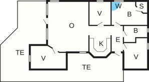 House | Floor plan - 8 Person Holiday Home in Lokken (Lokken)