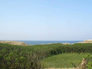 Guests can enjoy breathtaking ocean views from this serene landscape.
