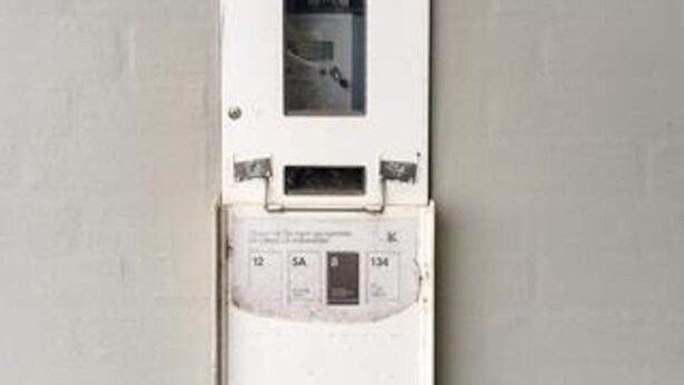 A utility meter with labels and numbers. - 4 Star Holiday Home in Hirtshals (Hirtshals)