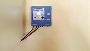 A control panel with a digital display, buttons, and a USB port. - 4 Star Holiday Home in Hirtshals (Hirtshals)