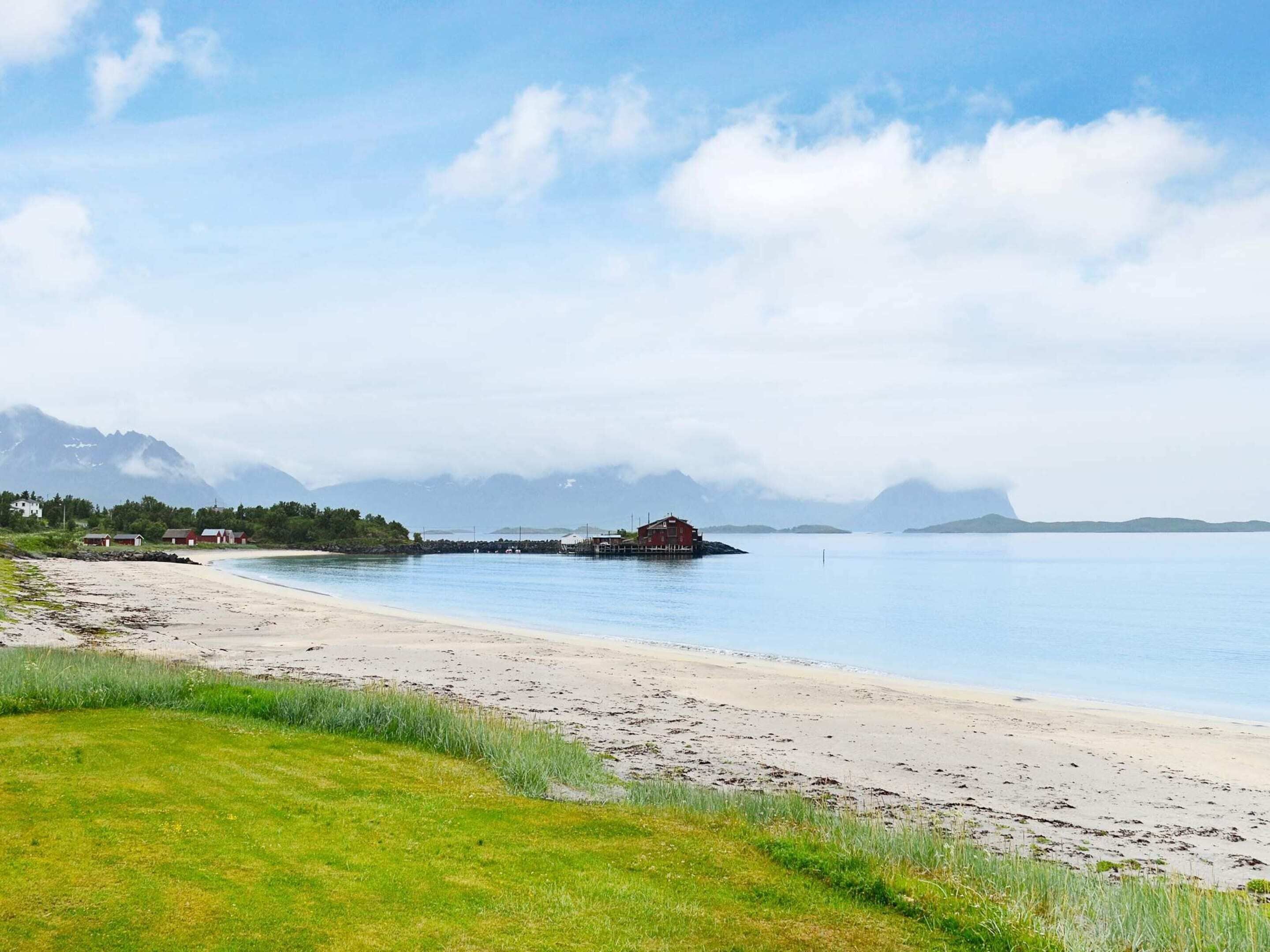 Nær stranden og fisking