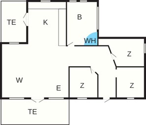 House | Floor plan - 6 Person Holiday Home in Dronningmolle-by Traum (Dronningmolle)