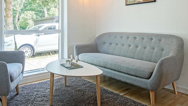 Living room - Beautiful Holiday Home in Bornholm Close to Lake (Ronne)