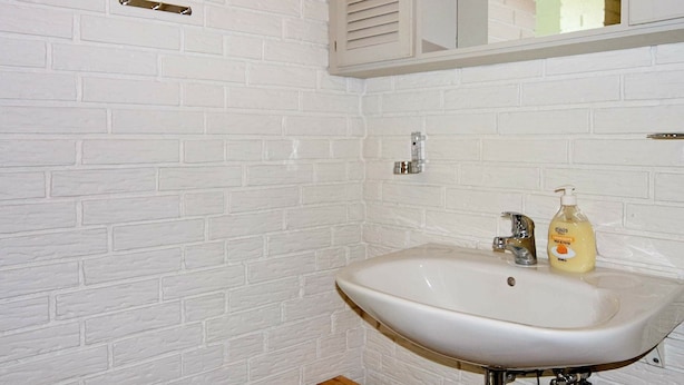Bathroom - Beautiful Holiday Home in Hadsund With Terrace (Hadsund)