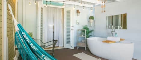 Hair dryer, towels
