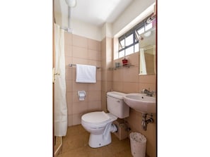 Towels, soap, shampoo, toilet paper