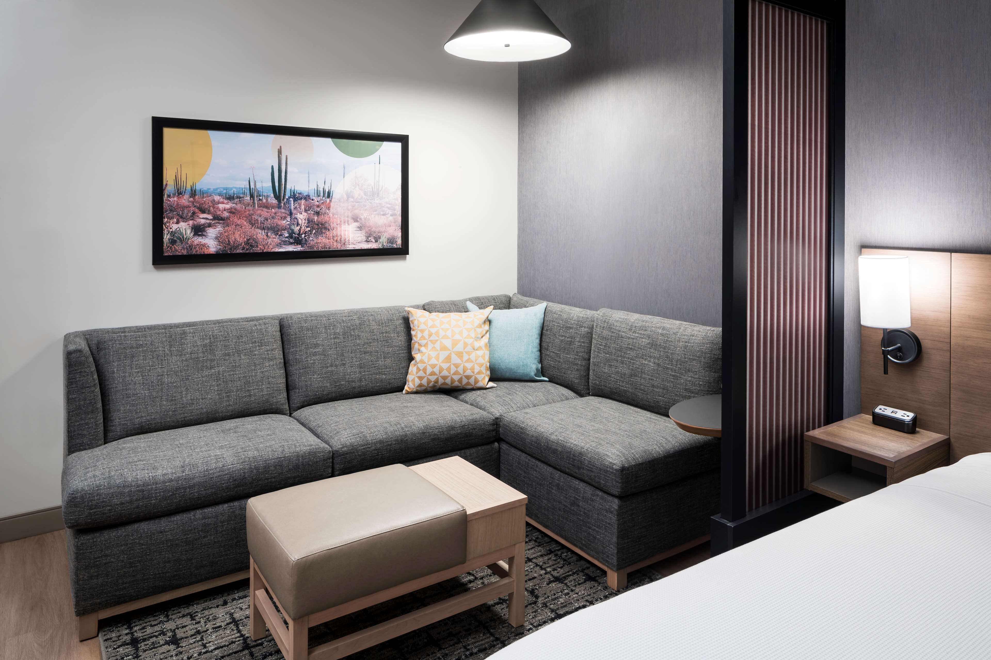 hypo-allergenic bedding, pillow-top beds, in-room safe, desk