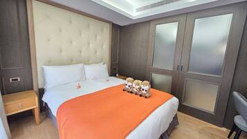 Quarto executivo | 1 quarto, cofres nos quartos, escrivaninha, cortinas blackout