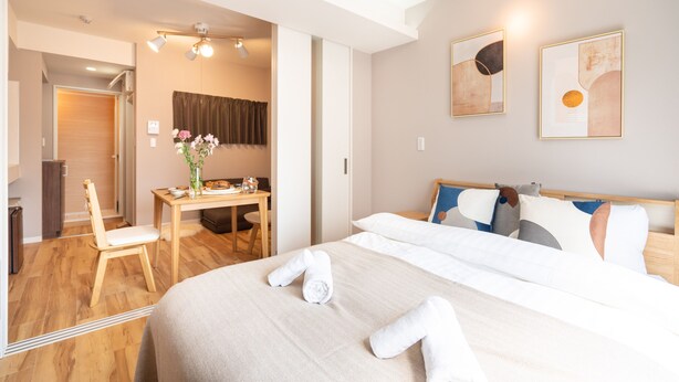 Apartemen, 1 kamar tidur (302) | Setrika/meja setrika, Wi-Fi gratis, dan seprai linen
