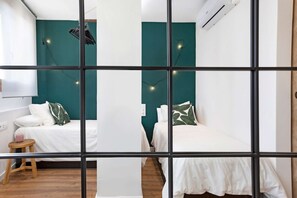 2 habitaciones, tabla de planchar con plancha, wifi y ropa de cama 