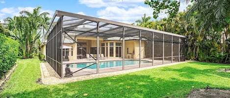 Outdoor pool, a heated pool