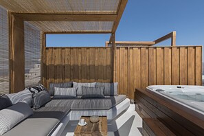 Suite, Hot Tub | Terrace/patio - 3 Elements by Stylish Stays (Santorini)