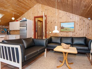 House | Private kitchen | Highchair - Rustic Holiday Home in Jutland near Sea (Ulfborg)