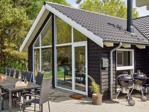 Outdoor dining - 14 Person Holiday Home in Glesborg (Glesborg)