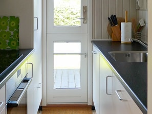 Fridge, dishwasher, coffee/tea maker, highchair