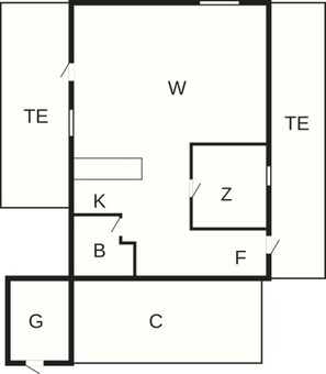 House | Floor plan - Rustic Holiday Home in Augustenborg near Sea (Augustenborg)