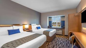 Room, 2 Queen Beds, Non Smoking | Desk, laptop workspace, blackout curtains, free WiFi