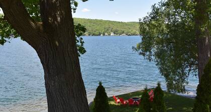 Updated Open Plan - Keuka Lakefront Home 4BR & 157' private beach